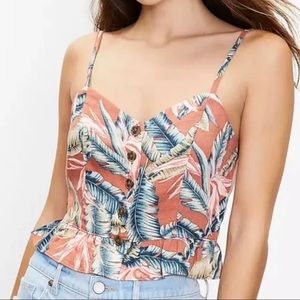 LOFT Strappy Peplum Tank